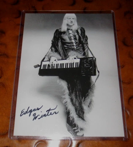 Edgar Winter musician signed autographed photo Freeride Frankenstein Cover