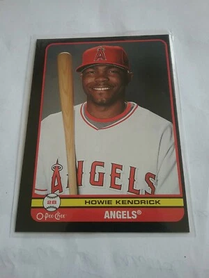 Howie Kendrick SP Black Parallel 2009 O-Pee-Chee LA Angels /Nats No 395 - Image 1 of 2