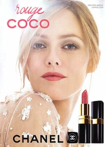 2010 Chanel Vanessa Paradis lipstick rouge coco makeup 1-page MAGAZINE AD - Picture 1 of 1