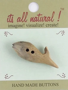 Botones de palanca de cuerno natural hechos a mano - naturales - 20x40 mm - palanca de delfines - Imagen 1 de 4