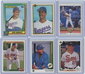 1990's Rookie Cards 6 Card Lot With Gonzalez (x2), Ramirez (x2), Sheffield - Picture 1 of 2