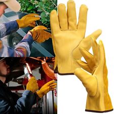 Electric Welding Gloves Cowhide Splicing Antithorn Gloves Protective Welder's