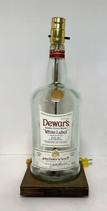 Dewar's 1.75L Table Desk LAMP Bar Lounge Game Room Liquor Bottle Party Light - Picture 1 of 4