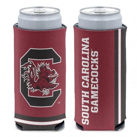 South Carolina Gamecocks 12oz Slim Can Cooler [NEW] Seltzer Coozie Claw Holder Cover