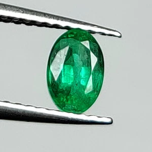 0.56 CT - Natural Zambian Emerald Green Fine Lustered Gem Oval Shape -7105 - Imagen 1 de 2
