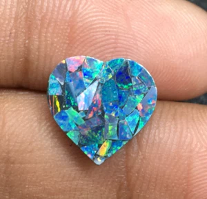 Wonderful australian triplet opal cabochon gemstone 3.15 carat multi fire stone - Picture 1 of 5