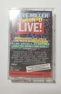 Steve Miller Band Live! Cassette 1983 Sailor Records - Buffalo's Serenade  Foto 1 de 2