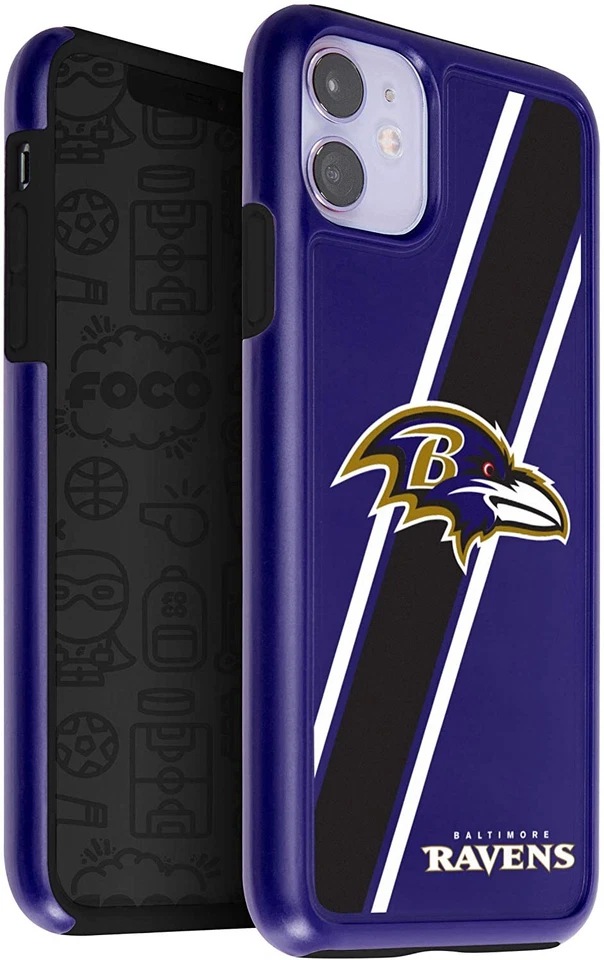 Funda híbrida doble FOCO NFL Baltimore Ravens para iPhone 11 y XR (6,1") Foto 1 de 1