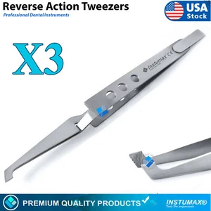 Hole Style Tweezers Dental Positioner Bracket Holding Plier Tool Reverse Action - Picture 1 of 3