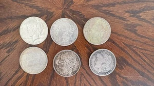 1885-1923 Silver One Dollar Coin Liberty (Lot of 6) - Picture 1 of 8