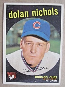 1959 TOPPS BASEBALL KARTE #362 CHICAGO CUBS DOLAN NICHOLS #397 SENATORS LOT OF 2 - Bild 1 von 12