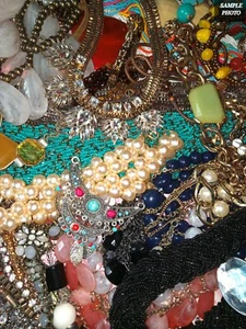 50 Lb Vintage To Modern FASHION/COSTUME Jewelry Lot Wearable! ✳️FREE SHIPPING✳️ - Picture 1 of 1