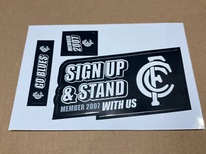 Carlton fc afl football official team 3 SET sticker,bargain 1 - Picture 1 of 2