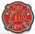 FIRE DEPARTMENT - HAT & AXES - IRON / SEW ON PATCH