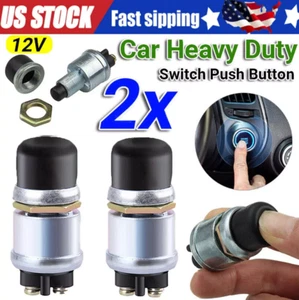 2PCS 12 Volt DC Heavy-Duty Start Momentary Push-Button Starter Switch (50 Amps) - Bild 1 von 16