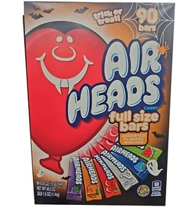 Air heads Candy Bars, Halloween Variety Box, Chewy Full Size Fruit Taffy Airhead - Picture 1 of 2
