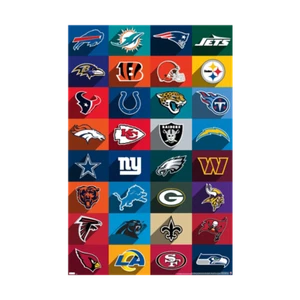 Logotipos del equipo NFL - PÓSTER COLLAGE 2024 - 22x34 - 25605 - Imagen 1 de 1