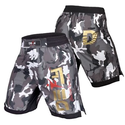 DEFY MMA Fight X-Treme Shorts Fight UFC Boxing Muay Thai Kick Boxing White Camo - Image 1 of 4