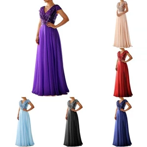 Elegant Light Blue Bridesmaid Ball Gown Evening Dress for Ladies Wedding - Picture 1 of 16