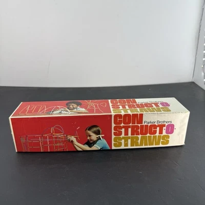 Vintage Constructo Straws Building Game Parker Brothers 1970’S Original Box - Image 1 of 4