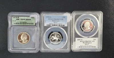 Coin Lot Lquidation-3 Quarter Slabs (Silver) Proofs, Bicentennial - Image 1 of 4
