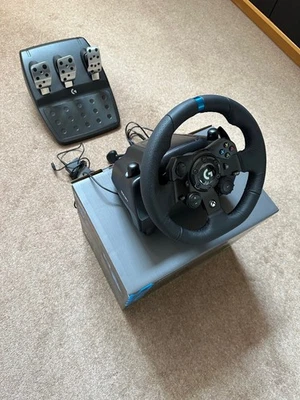 Logitech G923 Steering Wheel and Pedals; X Box and PC;  Trueforce 1000 Hz Force - Image 1 of 4