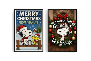 Snoopy Weihnachten Dezember Urlaub Cartoon Entspannung Poster | 4x6 11x17 24x36 - Bild 1 von 19