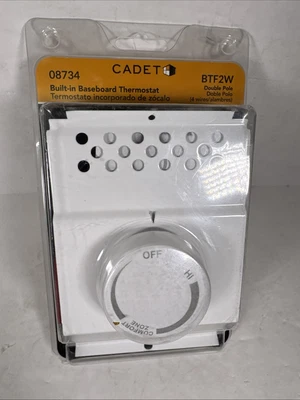 Cadet BTF2W Built In Baseboard Thermostat - White (08734) New - Image 1 of 4
