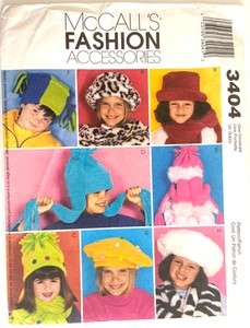 McCall's Kindermode Accessoires Hüte Muster 3404 UNGESCHNITTEN - Bild 1 von 2