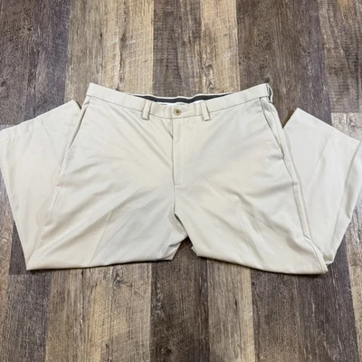 Брюки мужские Haggar Cool 18 Pro классический крой желтовато-коричневые размер 42x30 - Изображение 1 из 4