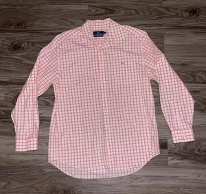 Vineyard Vines Shirt Mens Large Pink Classic Fit Tucker Gingham Button Down - Picture 1 of 5