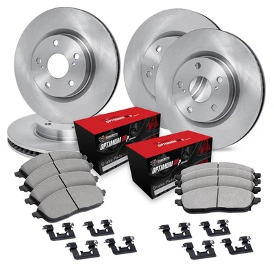 For Pontiac Grand Prix 88-93 R1 Concepts Front & Rear Brake Kit w Optimum Pads Foto 1 de 2