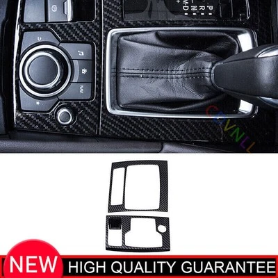 Cuadro de cambio de marchas consola central de fibra de carbono para Mazda 6 Atenza 2017-2019 Foto 1 de 4