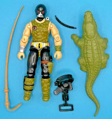Figura Cobra Croc Master v1 1987 de colección G.I. GI Joe 3.75 ARAH Lote 100% Completo Foto 1 de 4