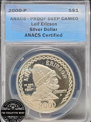 2000-P Leif Ericson Proof Silver Commemorative - Rare READ DESCRIPTION! - VALUE! - Image 1 of 4