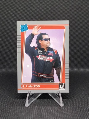 2022 Panini Donruss NASCAR - Rated Rookie B.J. McLeod #26 Silver (RC) - Image 1 of 2