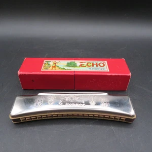 VTG M. Hohner Echo C Key Curved Harmonica Grand Prix Germany Original Box - MINT - Picture 1 of 11
