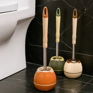 Tiefenreiniger Toilettenbürste und Halter, Toilettenschüsselbürste mit Aluminiumgriff - Bild 1 von 16