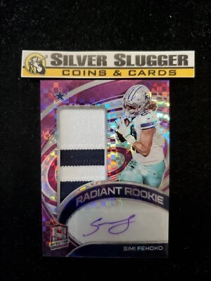 2021 Simi Fehoko Panini Spectra Radiant Rookie Patch Auto Purple X /30 RC RPA - Image 1 of 2