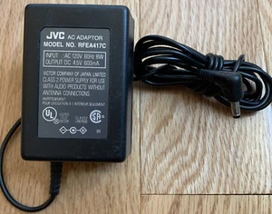 JVC 🔥 AC Adaptor RFEA417C Audio Class 2 Power Charger 120v 60Hz 8W / 4.5V 600mA - Picture 1 of 3