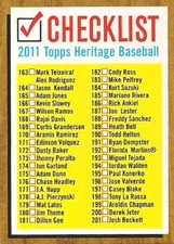 2011 Topps Heritage Checklists #3 Checklist 3