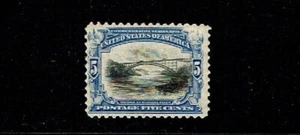 1901 U.S. Pan-Am Expo Commemorative 5c Ultra & Blk Bridge Falls Sc#297 M/NH/OG** - Picture 1 of 2