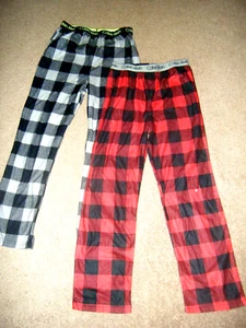 NWOT 2 PR CALVIN KLEIN KIDS ELASTIC WAIST PLAID SLEEP PANTS SIZE 7/8 - Picture 1 of 2