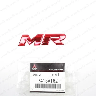 New Genuine Mitsubishi Evolution MR Emblem Rear Badge 7415A162 - Image 1 of 4