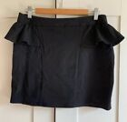 Stunning Black Short Bustle / Peplum Skirt - Size 12
