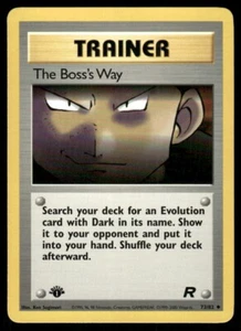 Pokemon Tcg The Boss's Way 73/82 Team Rocket Regular 1st edition NM WOTC - Picture 1 of 2