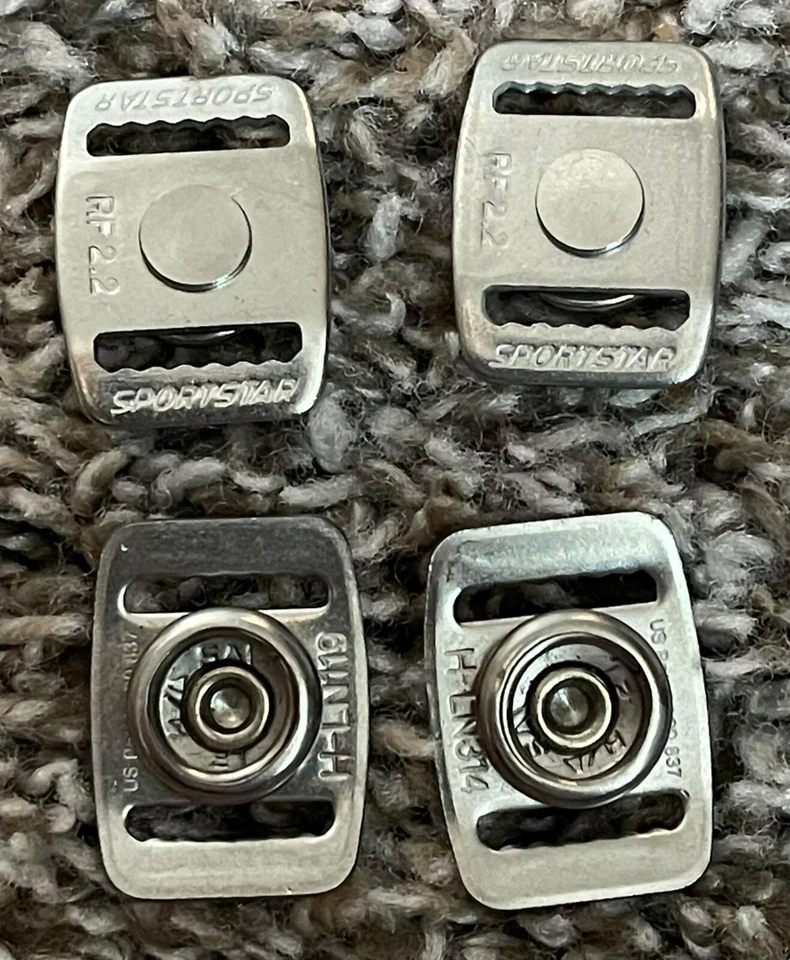 SPORT STAR 1 Pair(4) of SportStar Stainless steel Chinstrap Buckles full size helmet