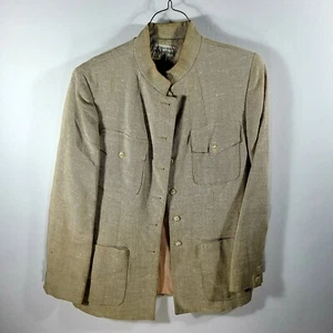 Gayle Kirkpatrick For Tudor Square Canvas Womens Vintage Jacket Size 12 Brown - Picture 1 of 8