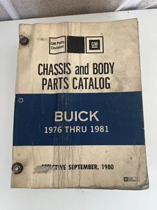 BUICK 1976 THRU 1981 CHASSIS AND BODY PARTS CATALOG 1980 - Imagen 1 de 12