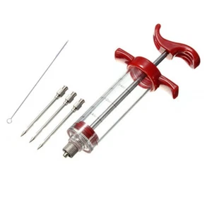 BBQ Marinade Injector syringe Food Flavor Seasoning Meat Injection Gun Chicken - Picture 1 of 10